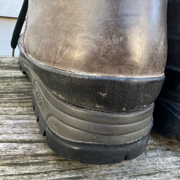 Vintage 90s Rachle of Switzerland Hiking Mountaineering Leather Lace Up Boots 6M